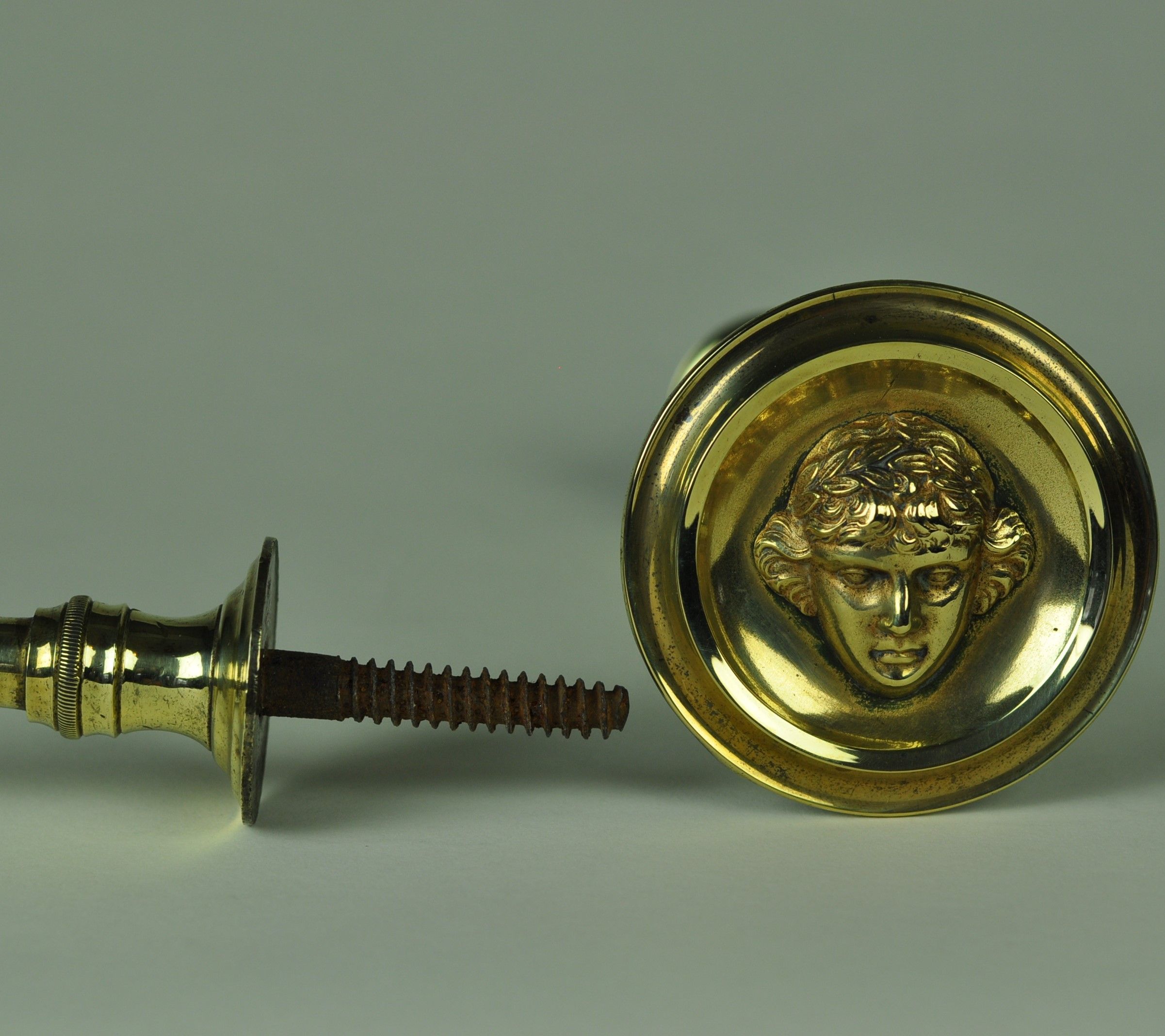 Pair of brass Curtain tiebacks Christopher Buck Antiques